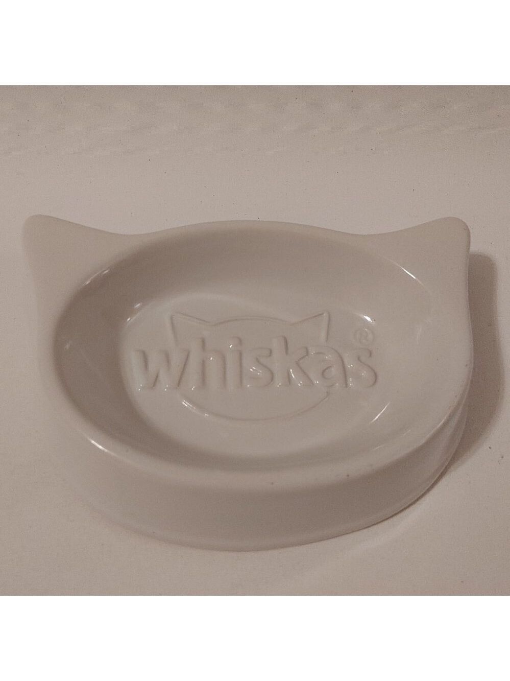 WHISKAS Branded Cat Food Water Dish Ceramic Whisker Friendly Limited Edition